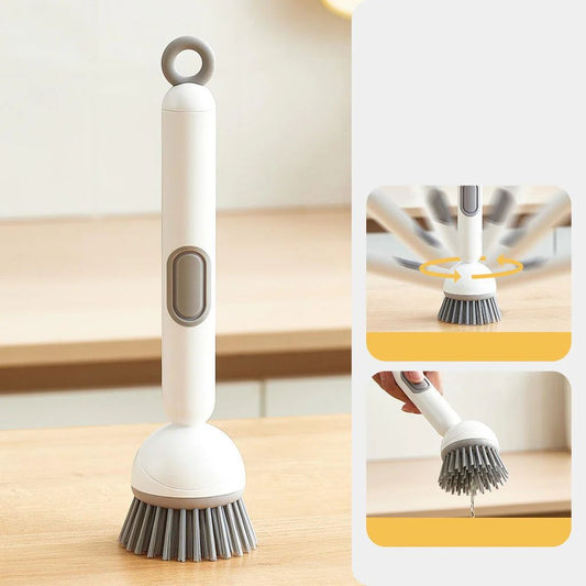 Premium Dish Scrubbing Brush with Refillable Soap Reservoir